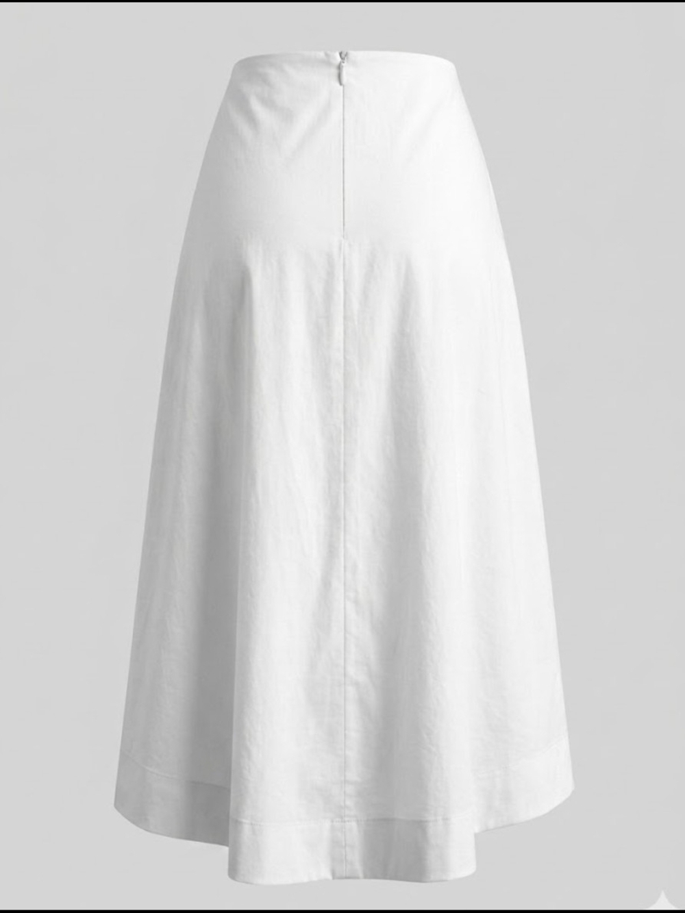 Wayf White A-Line Midi Skirt